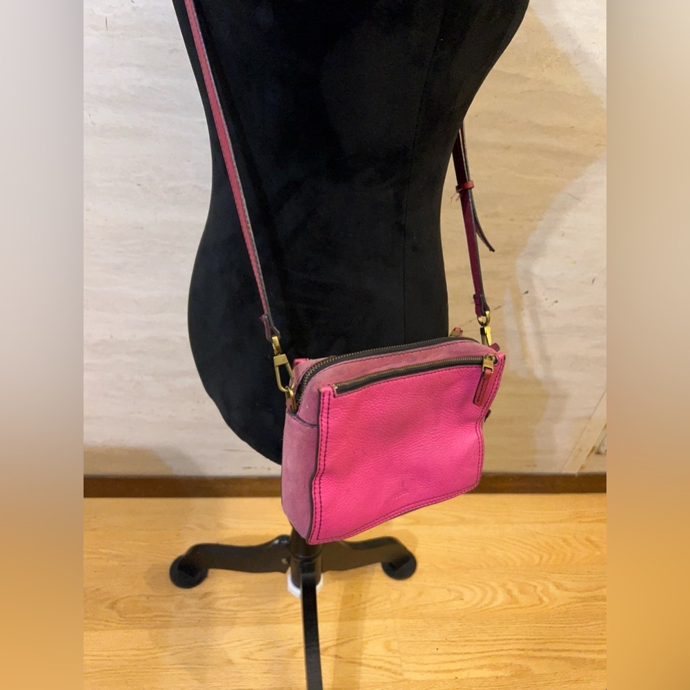 Fossil Campbell Cowhide Leather Crossbody with Key Charm